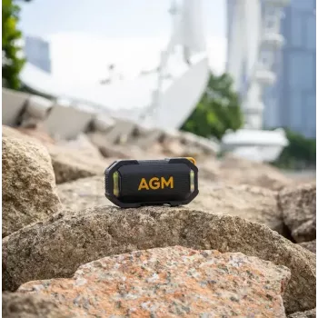 Altifalante de festa Beafon AGM Mag Rock — sem fios 8 W, bateria 1800 mAh, até 10 h, preto/laranja, controlo de volume por botões