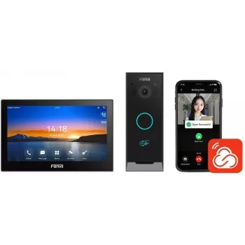 Kit de intercomunicador Fanvil VIK-01 – intercomunicador áudio e vídeo de 2 fios