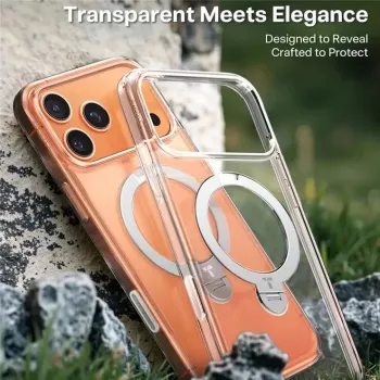 Capa para telemóvel Torras Ostand Spin Series para iPhone 17 Pro Max transparente – capa protetora transparente