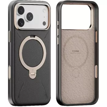 Capa para telemóvel Torras Spin Vegskin Series para iPhone 17 Pro – preto