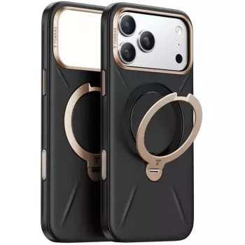 Capa para telemóvel Torras Ostand Spin Vegskin Series para iPhone 17 Pro Max, preto