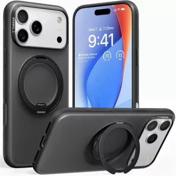 Capa protetora Fitness Series da Torras para iPhone 17 Pro Max – preto, modelo X00FX2432