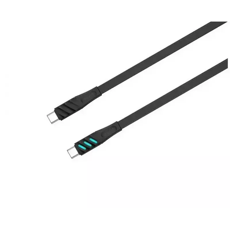 Cabo de carregamento Havit CB6254 USB Type-C para USB Type-C 1 m preto