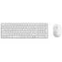 Conjunto teclado e rato RAPOO 9310M — teclado sem fios tamanho completo (RF + Bluetooth), branco, com rato incluído