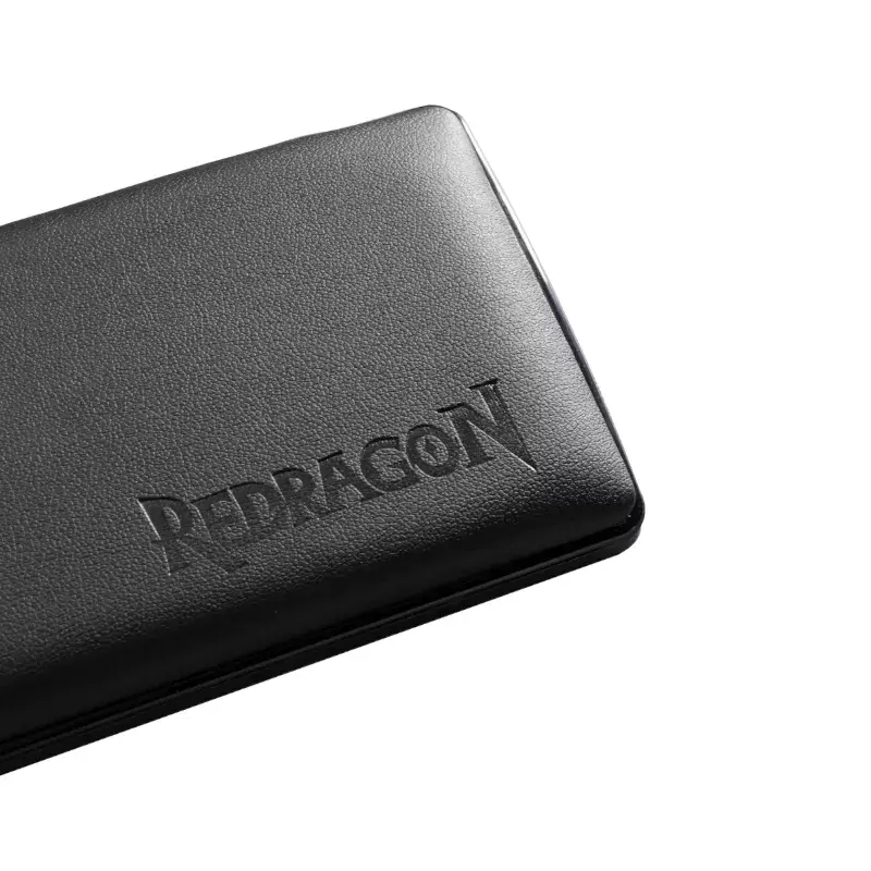 Apoio de pulso REDRAGON METEOR L couro sintético espuma com memória preto 435x73x20mm