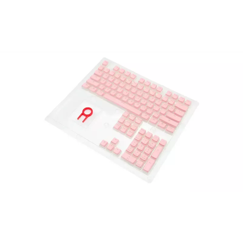 Conjunto de teclas mecânicas REDRAGON A130 PBT Doubleshot — teclas rosa, construção PBT Doubleshot