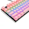 Conjunto de teclas mecânicas REDRAGON A130 PBT Doubleshot — teclas rosa, construção PBT Doubleshot