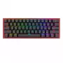 Teclado REDRAGON FIZZ PRO K616-RGB B Gaming USB RF Wireless Bluetooth QWERTY preto vermelho