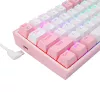 Teclado mecânico REDRAGON K617-Fizz RGB – USB com fio, rosa/branco, cabo de 1,5 m
