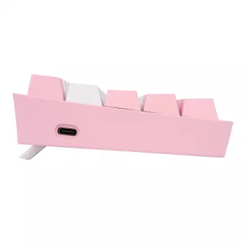 Teclado mecânico REDRAGON K617-Fizz RGB – USB com fio, rosa/branco, cabo de 1,5 m