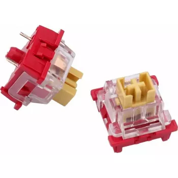 Conjunto de switches mecânicos para teclado Redragon A113 Bullet F, amarelo
