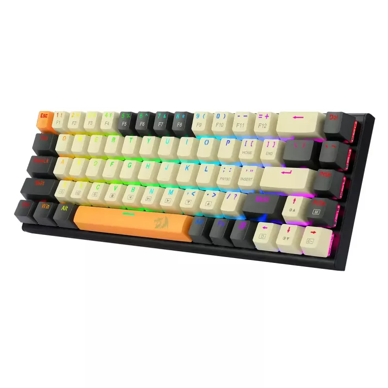 Teclado REDRAGON K633CGO-RGB Ryze Mechanical com fio USB preto branco