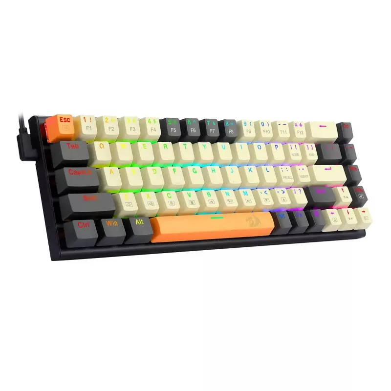 Teclado REDRAGON K633CGO-RGB Ryze Mechanical com fio USB preto branco