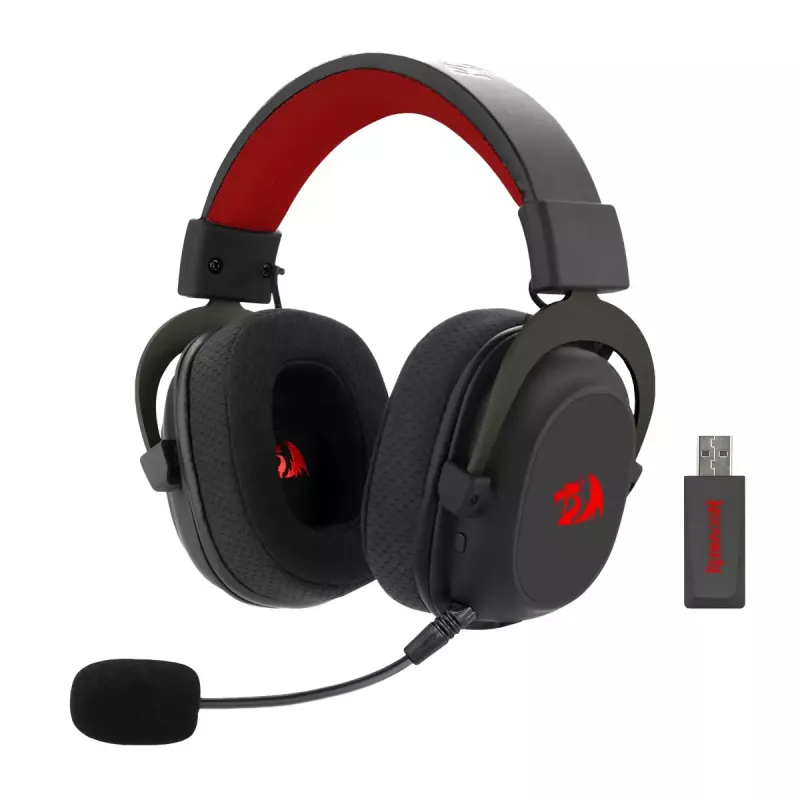 Auscultadores de cabeça com fio e Bluetooth REDRAGON H510 Zeus Pro RGB – 20–20000 Hz, cabo de 1,8 m, preto