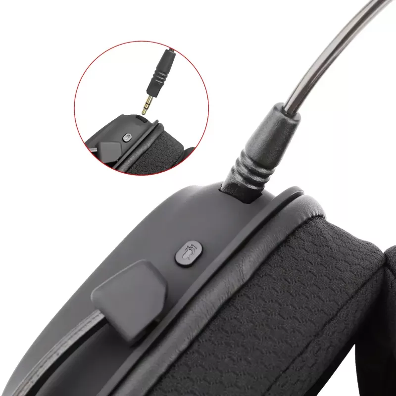 Auscultadores de cabeça com fio e Bluetooth REDRAGON H510 Zeus Pro RGB – 20–20000 Hz, cabo de 1,8 m, preto