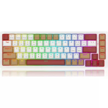 Teclado mecânico REDRAGON K677WLR-RGB-PRO — sem fios, retroiluminação RGB