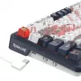 Teclado mecânico REDRAGON K686AK-RGB-PRO — RF Wireless + USB, Navy White, cabo de 1,5 m