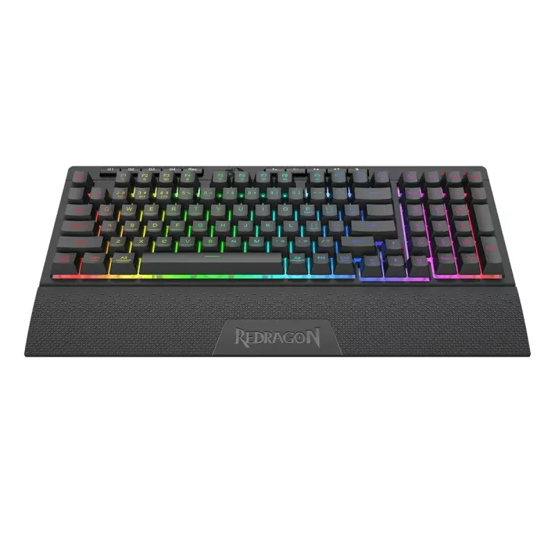 Teclado REDRAGON K515-RGB SHIVA 98 USB preto membrana com fio