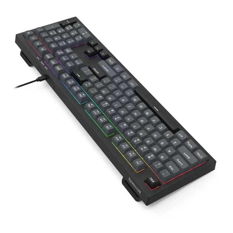 Teclado REDRAGON K518-RGB-GB Crux com fio USB preto membrana