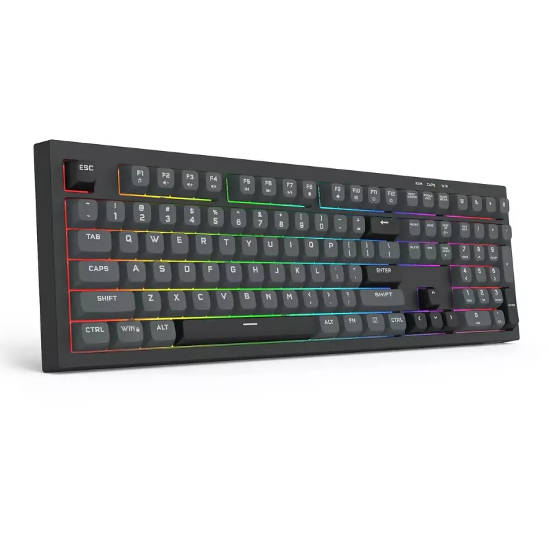Teclado REDRAGON K518-RGB-GB Crux com fio USB preto membrana