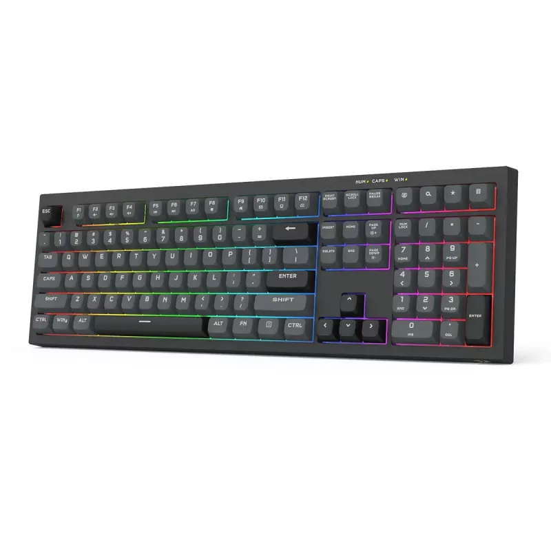 Teclado REDRAGON K518-RGB-GB Crux com fio USB preto membrana