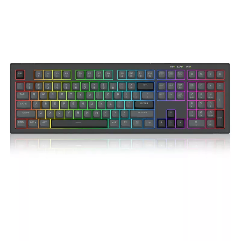 Teclado REDRAGON K518-RGB-GB Crux com fio USB preto membrana