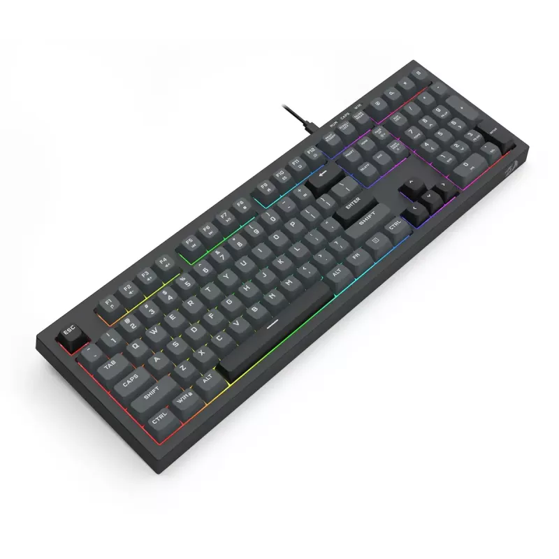 Teclado REDRAGON K518-RGB-GB Crux com fio USB preto membrana