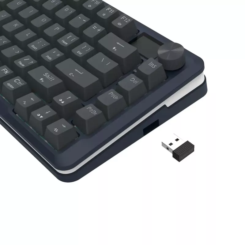Teclado mecânico REDRAGON K708-RGB-PRO com USB, RF Wireless e Bluetooth, cabo de 1,5 m, preto, 0,76 kg
