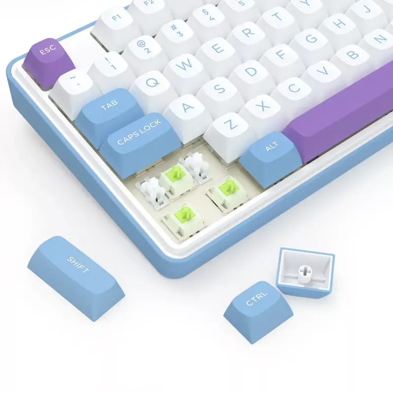 Teclado mecânico REDRAGON K707WBP-RGB-PRO com fios USB azul branco
