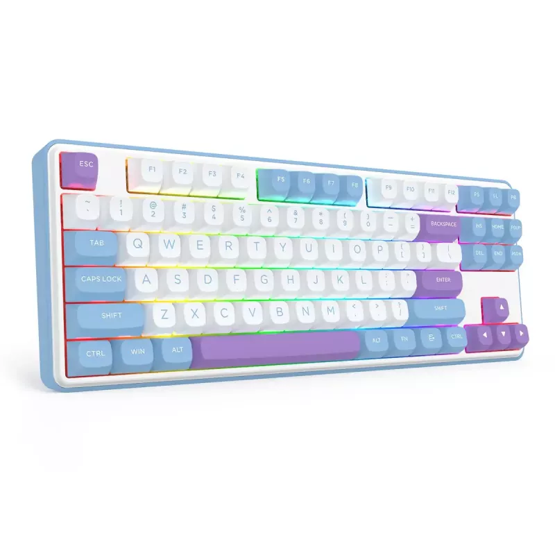 Teclado mecânico REDRAGON K707WBP-RGB-PRO com fios USB azul branco