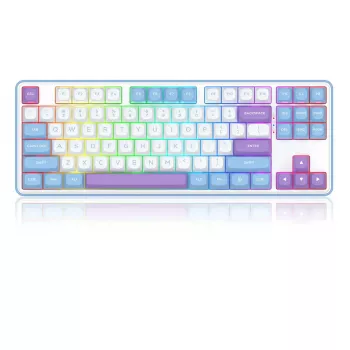 Teclado mecânico REDRAGON K707WBP-RGB-PRO com fios USB azul branco