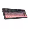 Teclado mecânico REDRAGON Antonium Pro K728SP-RGB-PRO — USB, RF Wireless, Bluetooth, preto/rosa