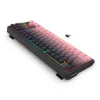 Teclado mecânico REDRAGON Antonium Pro K728SP-RGB-PRO — USB, RF Wireless, Bluetooth, preto/rosa