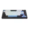 Teclado REDRAGON K732WLB-RGB-PRO URANUS PRO — 65 % mecânico, USB + RF Wireless + Bluetooth, QWERTY, layouts em inglês, cabo de 1,5 m, preto/branco