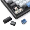 Teclado REDRAGON K732WLB-RGB-PRO URANUS PRO — 65 % mecânico, USB + RF Wireless + Bluetooth, QWERTY, layouts em inglês, cabo de 1,5 m, preto/branco