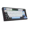 Teclado REDRAGON K732WLB-RGB-PRO URANUS PRO — 65 % mecânico, USB + RF Wireless + Bluetooth, QWERTY, layouts em inglês, cabo de 1,5 m, preto/branco