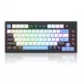Teclado REDRAGON K732WLB-RGB-PRO URANUS PRO — 65 % mecânico, USB + RF Wireless + Bluetooth, QWERTY, layouts em inglês, cabo de 1,5 m, preto/branco