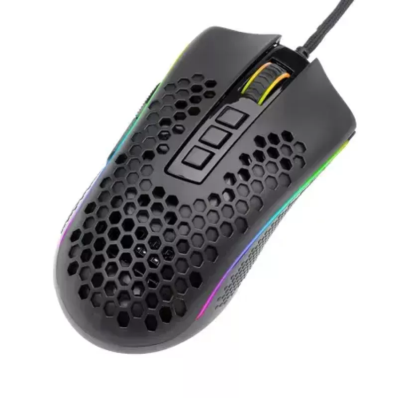 Rato gaming com fios REDRAGON M808-RGB Storm — USB Type-C, preto, 85 g