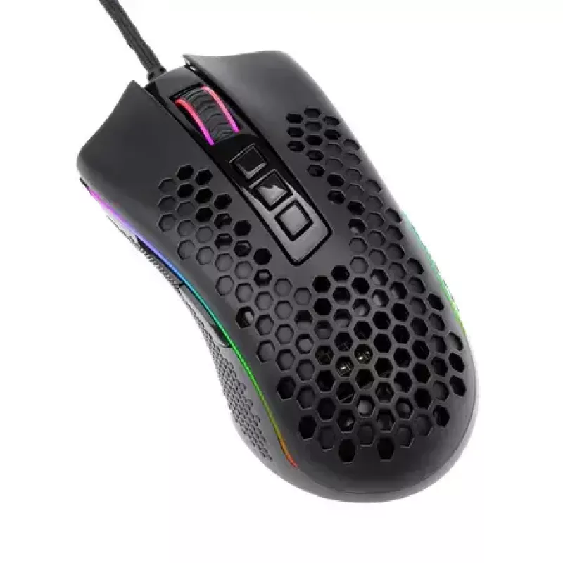 Rato gaming com fios REDRAGON M808-RGB Storm — USB Type-C, preto, 85 g