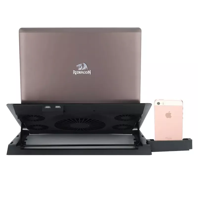 Base de refrigeração para portátil REDRAGON GCP500 Ivy design ergonómico 5 ventoinhas