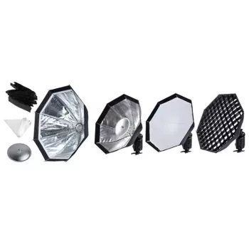 Kit de acessórios para flash de estúdio fotográfico Godox AD-S7 48 cm preto prateado branco