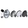 Kit de acessórios para flash de estúdio fotográfico Godox AD-S7 48 cm preto prateado branco