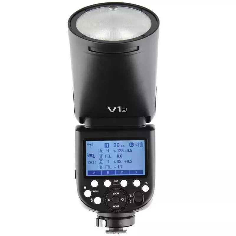 Flash compacto Godox V1-C preto 1,5 s de carregamento 420 g