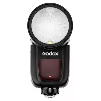 Flash compacto Godox V1-C preto 1,5 s de carregamento 420 g