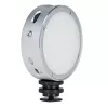 Luz RGB redonda Godox R1 5 W preto prateado a pilhas