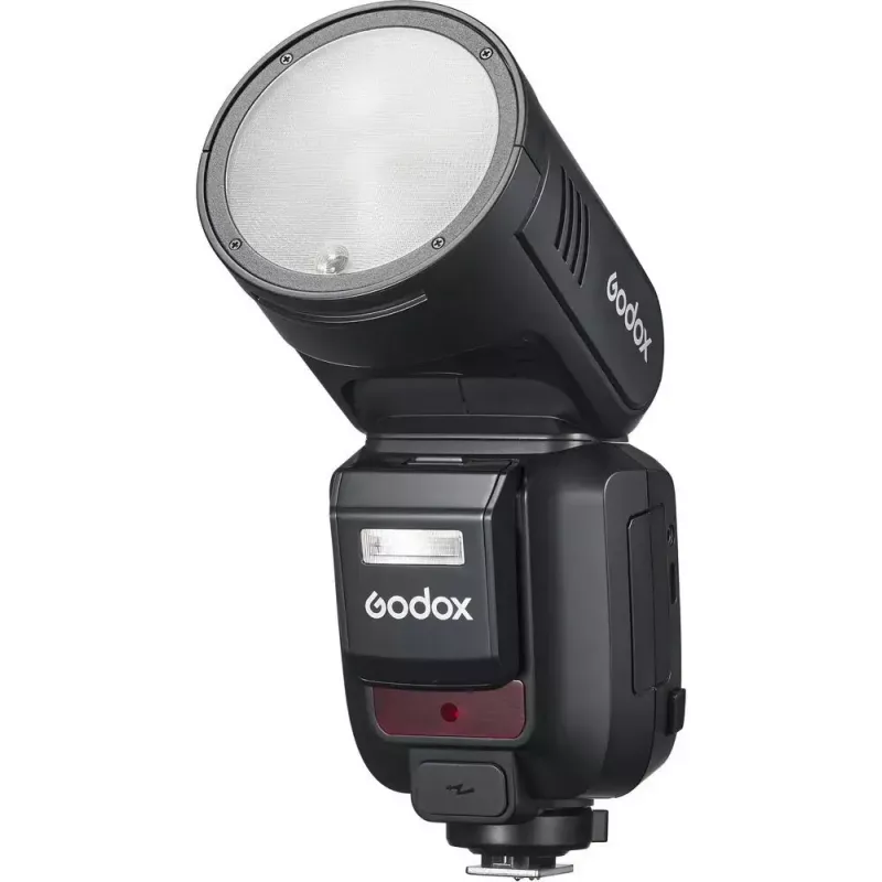Flash Godox V100-F para Fujifilm — flash de encaixe portátil de iões de lítio
