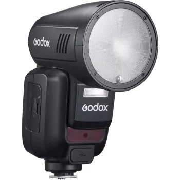 Flash Godox V100-F para Fujifilm — flash de encaixe portátil de iões de lítio