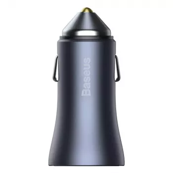 Carregador de automóvel Baseus TZCCJD-0G 40W cinzento-escuro — carregador USB para automóvel, saída de 40W