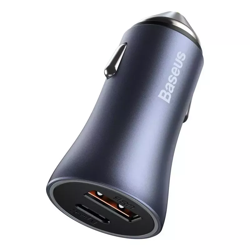 Carregador de automóvel Baseus TZCCJD-0G 40W cinzento-escuro — carregador USB para automóvel, saída de 40W