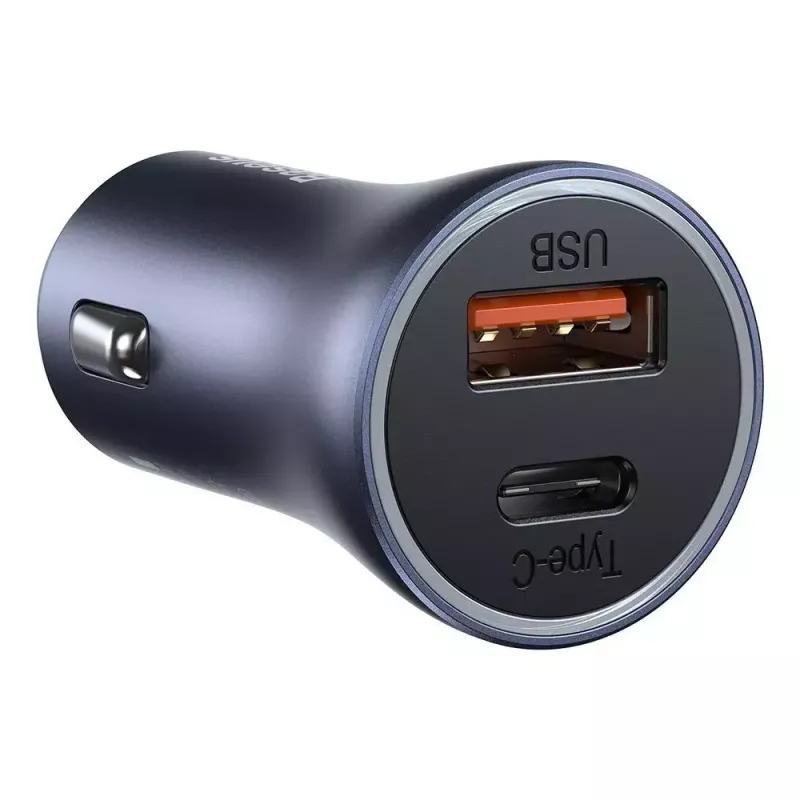 Carregador de automóvel Baseus TZCCJD-0G 40W cinzento-escuro — carregador USB para automóvel, saída de 40W